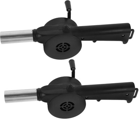 YARNOW 2pièces Ventilateur à Main pour BBQ Souffleur Air Portable pour Barbecue Outil De Cuisine Extérieur pour