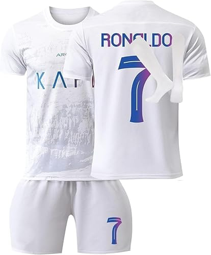 Ensemble de Foot 3 Pièces pour Enfant et Adultes - Maillot, Shorts et Chaussettes - Vêtement Sport Football pour Homme Garçon