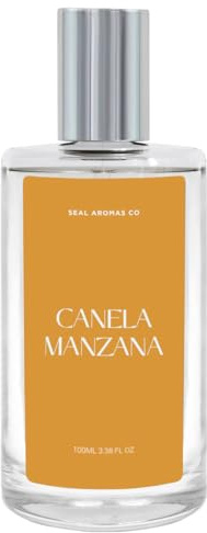 SEAL AROMAS Spray Ambientador Hogar Canela Manzana – Difusión Rápida con Pulverizador – Envase de Vidrio – 100 ml – Aroma Dulce, Especiado y Frutal para Perfumar el Hogar