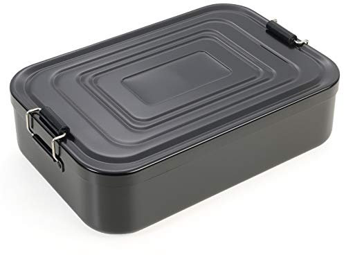 Troika Unisex – Erwachsene Lunchbox, schwarz, Brotdose XL