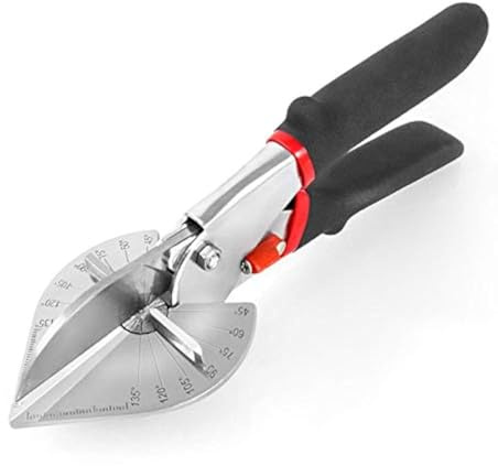 Multi Angle Miter Shear Cutter Hand Tools,45-135 Degree Adjustable Angle Scissors Trim Shears Tools for Vinyl Wood Molding Trim