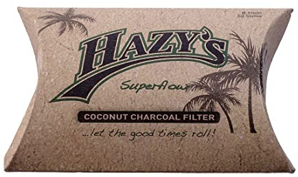 Hazy's Superflow Coconut Filter Slims, 6 mm Diameter, 50 per pack, 1 pack (50 filters)