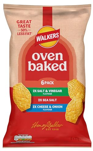 Walkers Oven Baked Variety Pack Crisps 6 x 22g