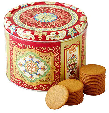 Nyakers Pepparkakor Biscotti svedesi allo zenzero, biscotti vegani, biscotti senza latticini, regalo sottile e croccante allo zenzero per le vacanze, biscotti sottili allo zenzero in scatola rossa