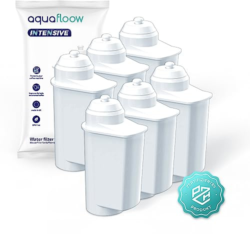 Aquafloow 6x Ersättning för Vattenfilter för Kaffebryggare Siemens EQ-serien, Brita Intenza | Kompatibel med Siemens EQ Series, EQ 6, TCZ7003 & Bosch 12008246 | Ersättningsvattenfilter Brita Intenza