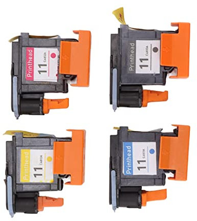 4 Piezas Cabezal de Impresión Cabezal de Impresora Magenta Negro Cian Amarillo Reemplazo del Cabezal de Impresión para Designjet 100 110 111 500 510 800 813 850