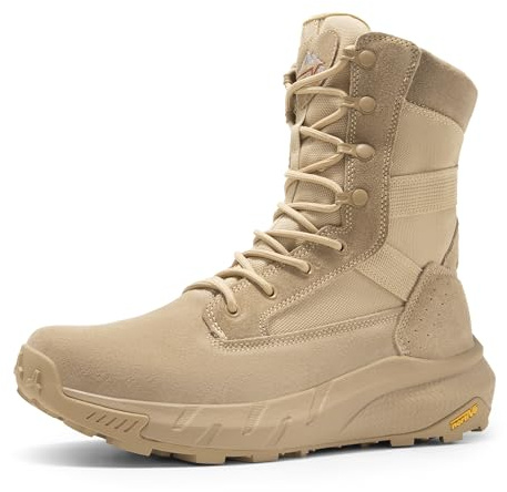 NORTIV 8 Botas Tácticas Militares Hombre Policiales | Ligeras y Acolchadas, Upper Resistente, Suela Antideslizante, Soporte Arco, Cremallera Fácil