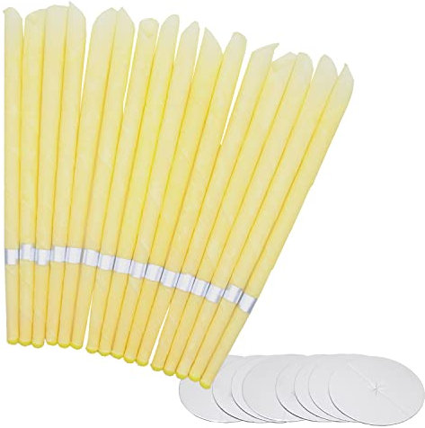 20 velas para Limpiar los oídos - Limpiador de oídos Cera -Velas para oídos conos con 10 discos protectores