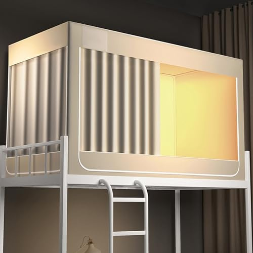 Tenda per letto a castello con baldacchino e telaio, traspirante, antivento e antipolvere, tenda per letto a soppalco per maggiore comfort e privacy