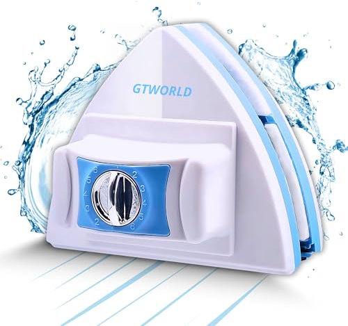 GTWORLD Limpiacristales Magnético con Sistema Anticaídas - Apto para doble acristalamiento - Limpia Cristales con Iman para Ventanas - Ideal para Ventanas de 5-25mm- Limpia por Dentro y por Fuera