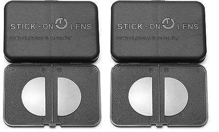 SKYWAY 2 Pack Stick on Bifocal Lenses, Stick on Reading Lenses for Sunglasses Ski Goggles Cycling Glasses Safety Glasses, Removable Reusable No Water Needed, 1.5 Dioptres