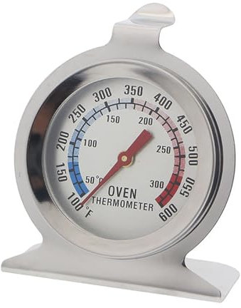 jatimdotin Termometro da Forno in Acciaio Inox con Quadrante Interno per Appendere - Argento