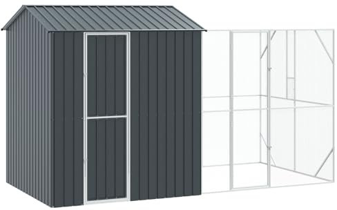 vidaXL Jaula para Aves Antracita 418 x 210 x 247 cm Acero Galvanizado