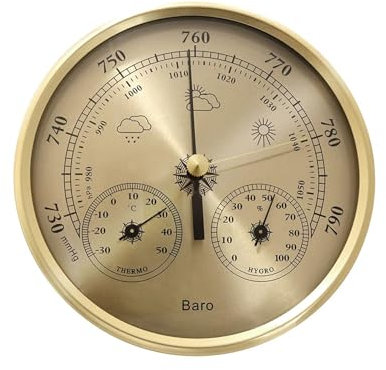 Edelstahl Umweltmonitor Barometer Hygrometer 130 Mm Durchmesser Für Fischen Groß