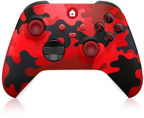 SWCTIM Xbox Controller Wireless für Xbox One, Xbox Series X/S, Xbox One X/S,Controller mit 3.5mm Kopfhörerbuchse,mit 2.4GHz Wireless Adapter,Camo Rot