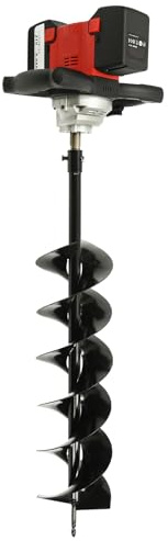 2000W Electric Post Hole Digger, Cordless Electric Earth Auger Drill Electric Digger with 2 x 21V 6.0Ah Batteries for Installing Fence Posts and Decks Planting Trees Drilling Holes in Soil