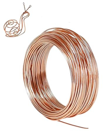 12 Gauge Aluminum Craft Wire 2mm 100 Feet,Copper Bendable Sculpting Metal Wire,Metal Crafting Wire for Sculpting,Wreath Craft,Floral Making,Jewelry Making,Weaving and Wrapping Sliver Wires