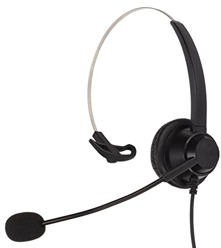 Yctze H360? Cuffie Mono da 3,5 Mm per Ufficio con Microfono HD, Controllo Volume e funzionalità - per Call Center e