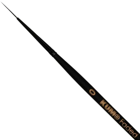 KUM 5152219 - Pennello per acquerello Faded Liner, misura 0, 1 pennello per artisti, pennelli per artisti, articoli per artisti