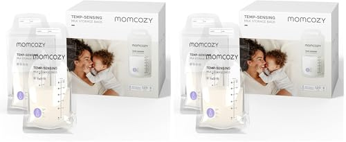 Momcozy Sachets de Congélation Lait Maternel 180mL - Lot de 240 Poches Stériles avec Double Fermeture Étanche | Conservation Hygiénique Allaitement et Stockage Réfrigéré