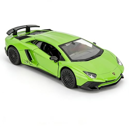 TGRCM-CZ Modelo de coche a escala 1/36 Lamborghini Aventador LP770-4 de fundición, coche de juguete de aleación de zinc con vehículos de tracción hacia atrás para niños pequeños, niños y niñas regalo