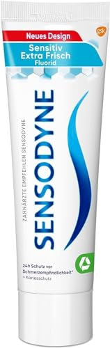 Sensodyne Sensitiv Extra Frisch Zahncreme, tägliche Zahnpasta, bei schmerzempfindlichen Zähnen, 75ml