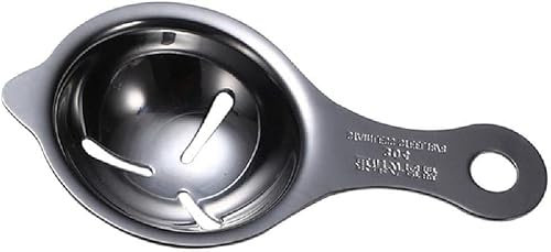 grigio Filtro per uova accessori da cucina cucchiaio di separazione in acciaio inossidabile strumento separatore di uova strumento separatore uovo separatore uovo cottura uovo separatore cucchiaio in