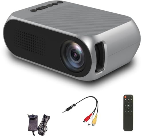 Deger Mini bärbar projektor för LED liten HD 1080P liten bärbar hemmabioprojektor svart EU- hållbar lätt att installera lätt att använda