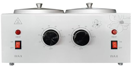 Scaldacera professionale doppia caldaia,grande capacità scalda cera per ceretta,Controllo indipendente della temperatura e regolazione automatica della temperatura