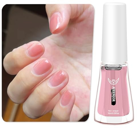 Aieenjor Schnelltrocknender Nagellack, Rose Pink Nagellack ohne UV-Lampe Rosa Nail Polish Schonend und langanhaltend (Rosa Pink)