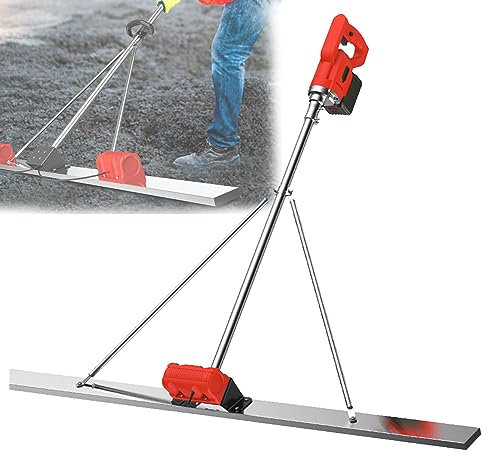 Vibrateur pour Chape de BéTon Vibrateur à béton électrique, kit de vibrateur pour Chape à béton sans Fil, Planche de 1,5 m, pour Une Finition Lisse du Ciment, nivellement de à Batter