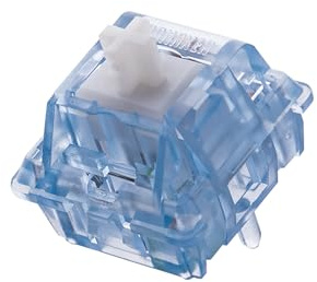EPOMAKER Aqua 46 gf gamingtangentbords-switchar, 100 st. clicky-brytare, 5-stifts för-lubed strömbrytare, med PC-hölje, UPE-skaft, kompatibel med MX-tangenter för mekaniskt tangentbord (Aqua Switch)