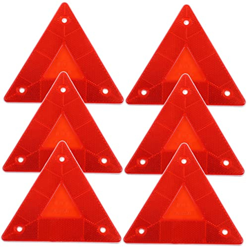 SWOOMEY 6 Piezas Triángulos Reflectantes para Vehículos de Advertencia de Seguridad para Automóviles y Camiones Accesorios de Carro para Lentos Reflectores