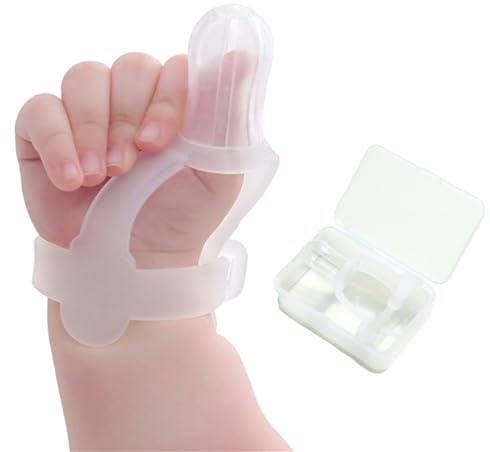 Mordedor Ajustable de Silicona para Niños Pequeños, Protector de Dedos para Bebés de 1 a 5 Años, Guantes para Detener la SuccióN del Pulgar, Protector para el Tratamiento del Pulgar para niñOs