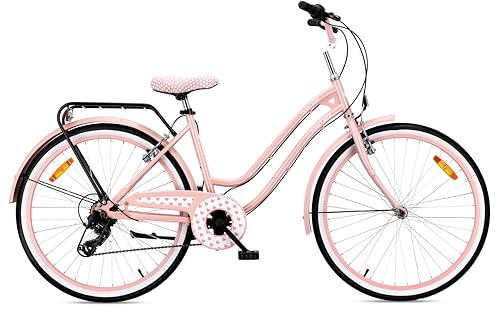 sun baby Heart Bike vélo de Ville Femme 26 Pouces - Rose