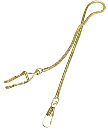 TOPBATHY Catenina per Orologio da Tasca Vintage in Metallo Oro Moschettone Multiuso per Chiavi e Orologi da Taschino, Adatta per Abbigliamento Casual e Formale