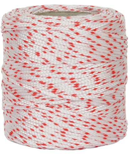 Corderie Italiane 006011460 Cordino Nylon Bianco/Rosso 1,8 mm - 50 mt su tubetto