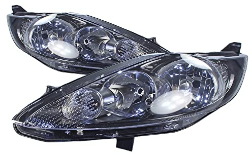 BESTPRICE 2x fari principali anteriori sinistro + destro H1 / H7 con servomotore per livellamento fari, compatibile con FORD FIESTA VI (CB1, CCN), FIESTA VI Van