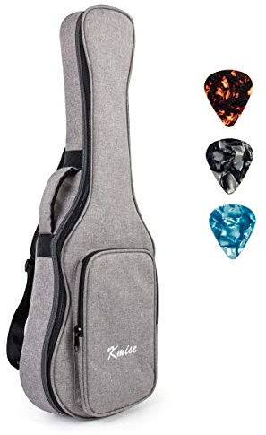 Kmise 26 Pulgadas Funda Ukelele Estuche de Transporte Suave Correa Doble con 3 púas