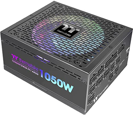 Thermaltake Toughpower PF1 1050W ARGB | PC-ATX-Netzteil | 80-Plus-Platinum | voll-modular | leiser 140 Lüfter | EU Zertifiziert | schwarz