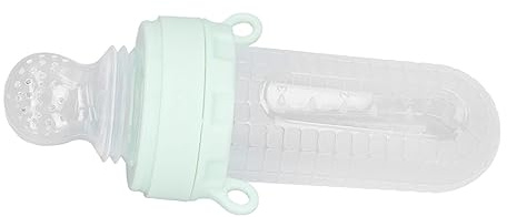 Chupete Alimentador de Alimentos para Bebés, Previene la Asfixia Alimentador de Frutas para Bebés de Silicona Amigable con la Piel para Uso Diario (Menta verde)