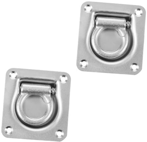 Healeved 2 Piezas Anillo Suelo Hebilla Amarres De Anillo En D Argollas Carga Furgoneta Anilla Amarre Suelo Camión Gancho Anillo Anillas De Amarre Para Remolque Para Camión Atar