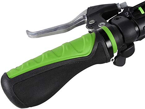 Cykelhandtag, ergonomiskt handtag för mountainbike och vägcykel i gummi (grön, svart)