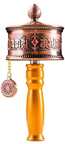 Moulin à prières tibétain, produits du bouddhisme, moulin à prières portatif, moulin à prières bouddhiste, bourdonnement bouddhiste tibétain, moulin à prières fonctionnel, appareil portatif avec inscr