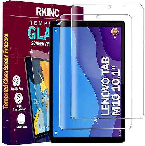 RKINC Protector pantalla [2 Piezas] para Lenovo Tab M10 3rd Gen 10,1 TB-X306F/ TB-X306X, Cristal templado película de vidrio, 9H 0.33 mm[Anti-rasguño][Anti-rotura][Sin burbujas][Garantía de por vida]