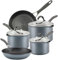 Circulon Scratch Defense Induction Hob Pan Set of 5 - Pots and Pans Sets Non Stick with Extreme Non Stick, Dishwasher & Oven Safe Saucepans & Frying Pans, Grey
