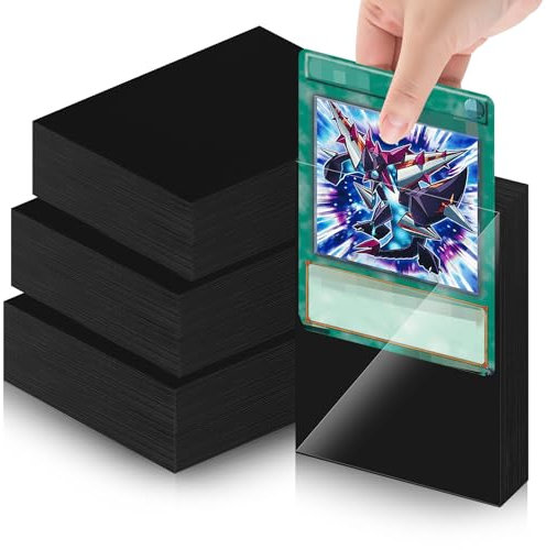 Sleeves Kartenhüllen,Aopskumd 400PCS Card Sleeves,66 x 91mm Karten Hüllen,Soft Karten Sleeves,Magic Kartenhüllen,Standardgröße Sammelkarten Hüllen Kompatibel mit Den Meisten Karten,Schwarz