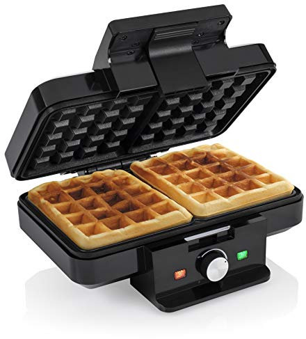 Tristar Waffle Iron - 2 Belgian waffles at the same time - Baking surface : 22 x 13,5 cm - Adjustable thermostat - Non-stick coating - 1000 W - WF-1165