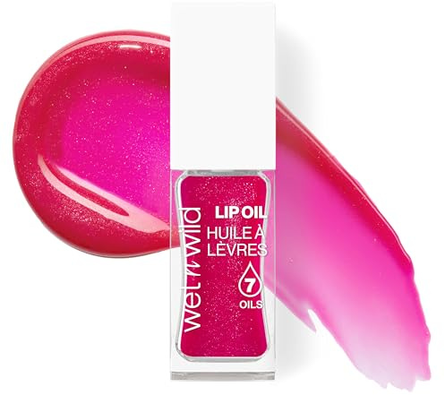 Wet n Wild Huile à Lèvres Teintée, Gloss Rose Nourrissant et Non Collant Enrichi de 7 Huiles Naturelles, Formule Légère pour un Effet Brillant Miroir, Dress Code