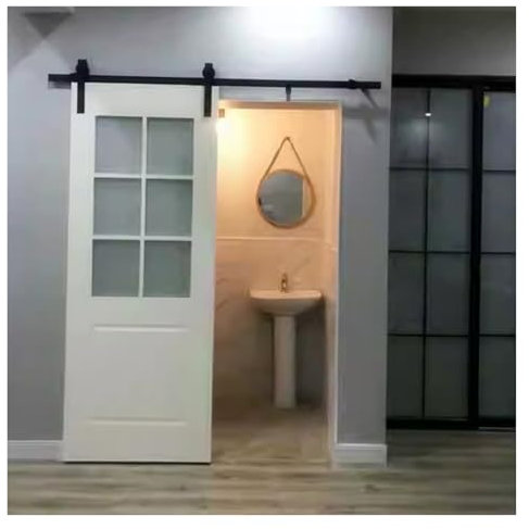 Kit Ferramenta For Porta Scorrevole Da Fienile,Scorrimento Fluido E Silenzioso Binario Combinato,For Garage,Guardaroba E Casa (porta Non Inclusa)(63 Track (Single Door))